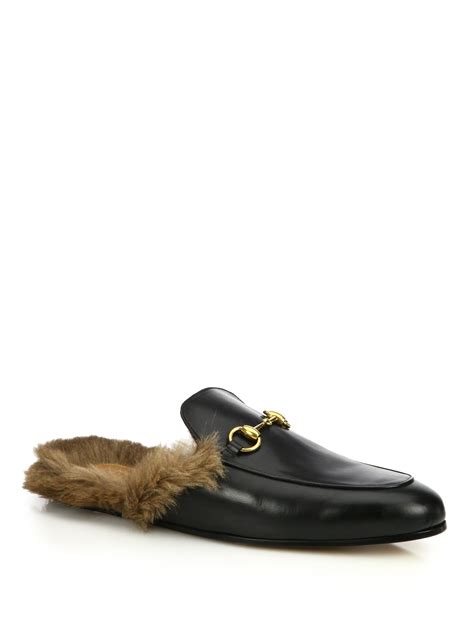 black gucci slides with fur|best deals on gucci slides.